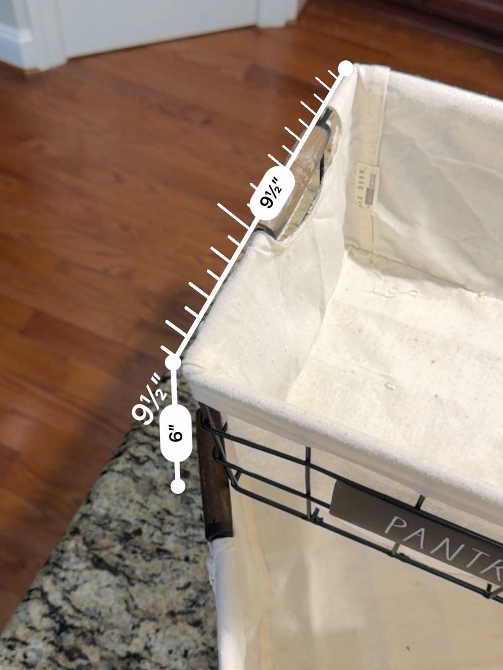Rae Dunn Cream Fabric Lined Wire Storage Baskets - Pantry & Vegetables - Picture 7 of 7
